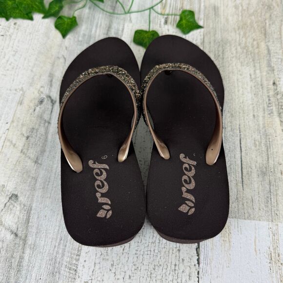 Reef Women's Mid Mist brown Sandal size 6 - Picture 4 of 8